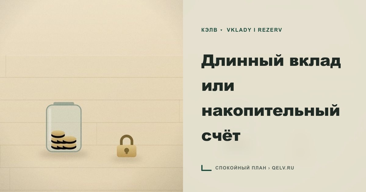 Иллюстрация к статье «Длинный вклад или накопительный счёт»