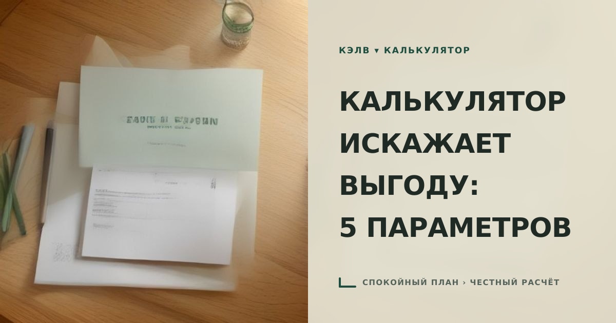 Иллюстрация к статье «Как онлайн-калькулятор рефинансирования искажает выгоду: 5 п»