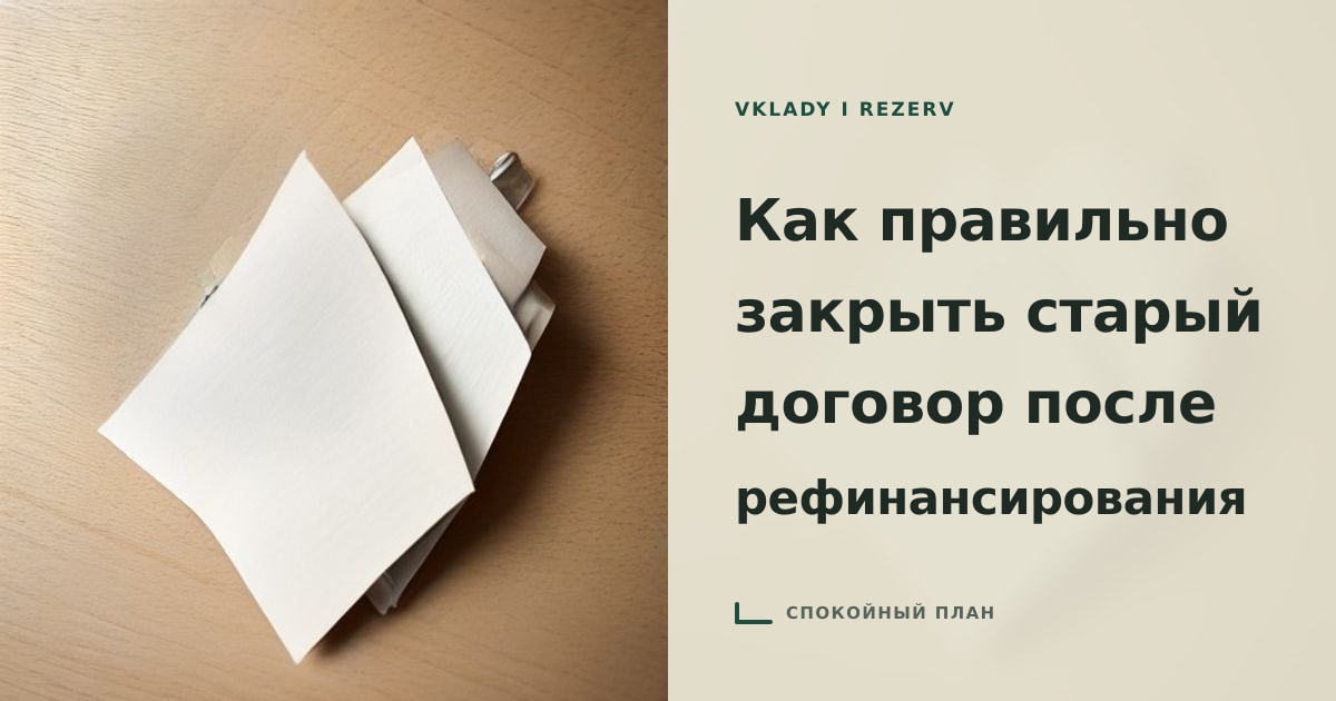Иллюстрация к статье «Как закрыть старый договор после рефинансирования»