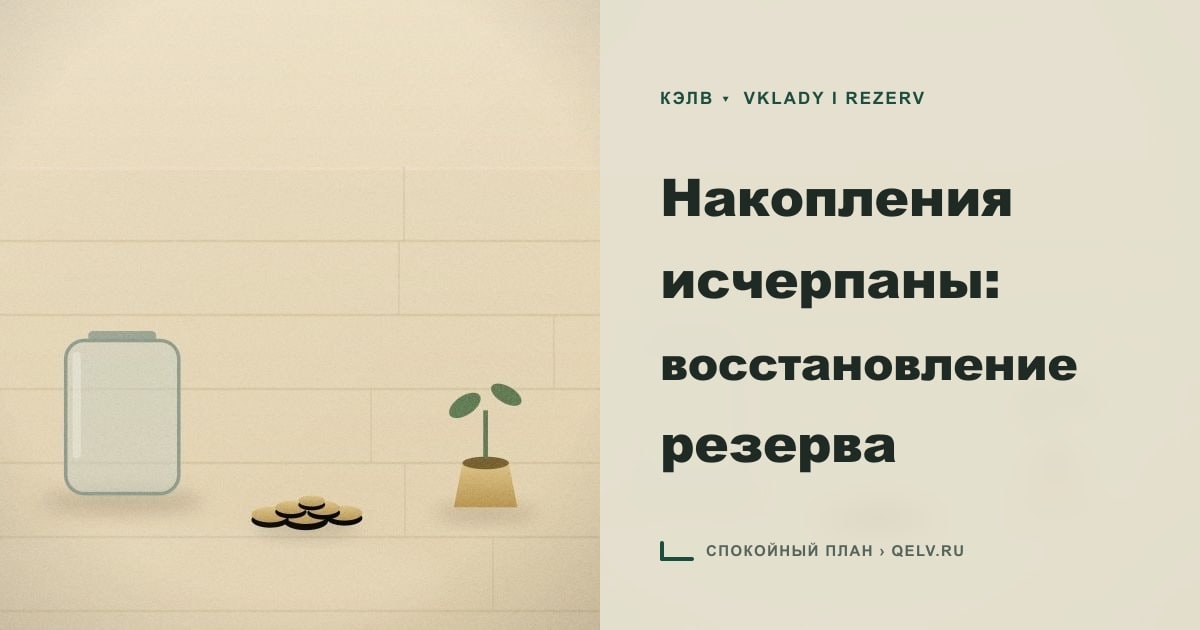 Иллюстрация к статье «Накопления исчерпаны: восстановление резерва»