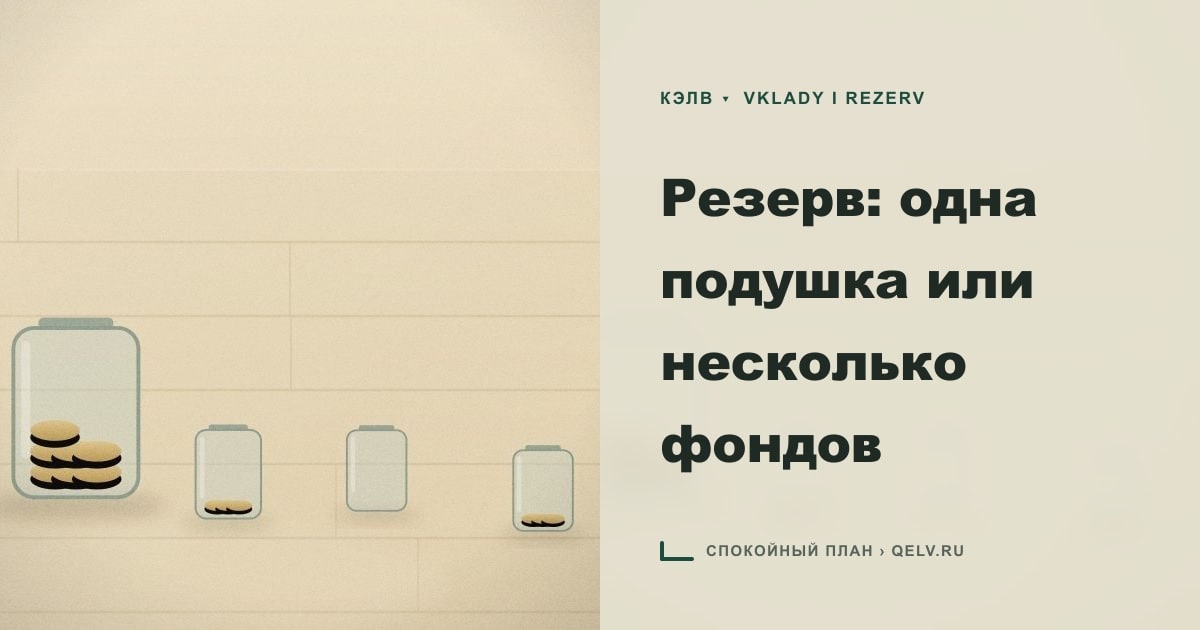 Иллюстрация к статье «Резерв: одна подушка или несколько фондов»