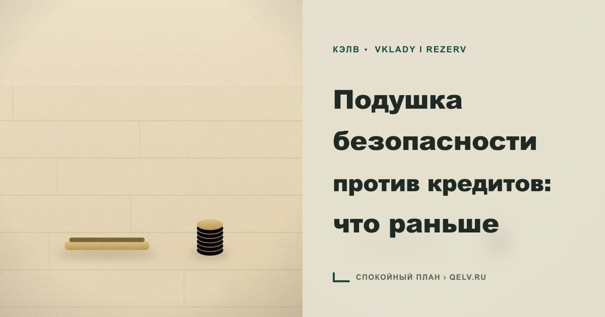 Иллюстрация к статье «Подушка безопасности против кредитов: что раньше»